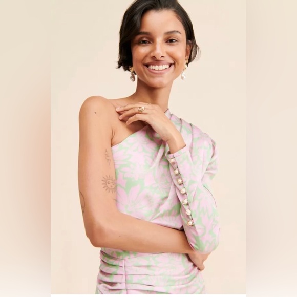 Free People x Azulu Sunny Satin Gown Size S. B27 - Picture 2 of 9